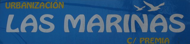 Cartel de la Urbanizaci&oacute;n "Las Marinas" de Gav&agrave; Mar